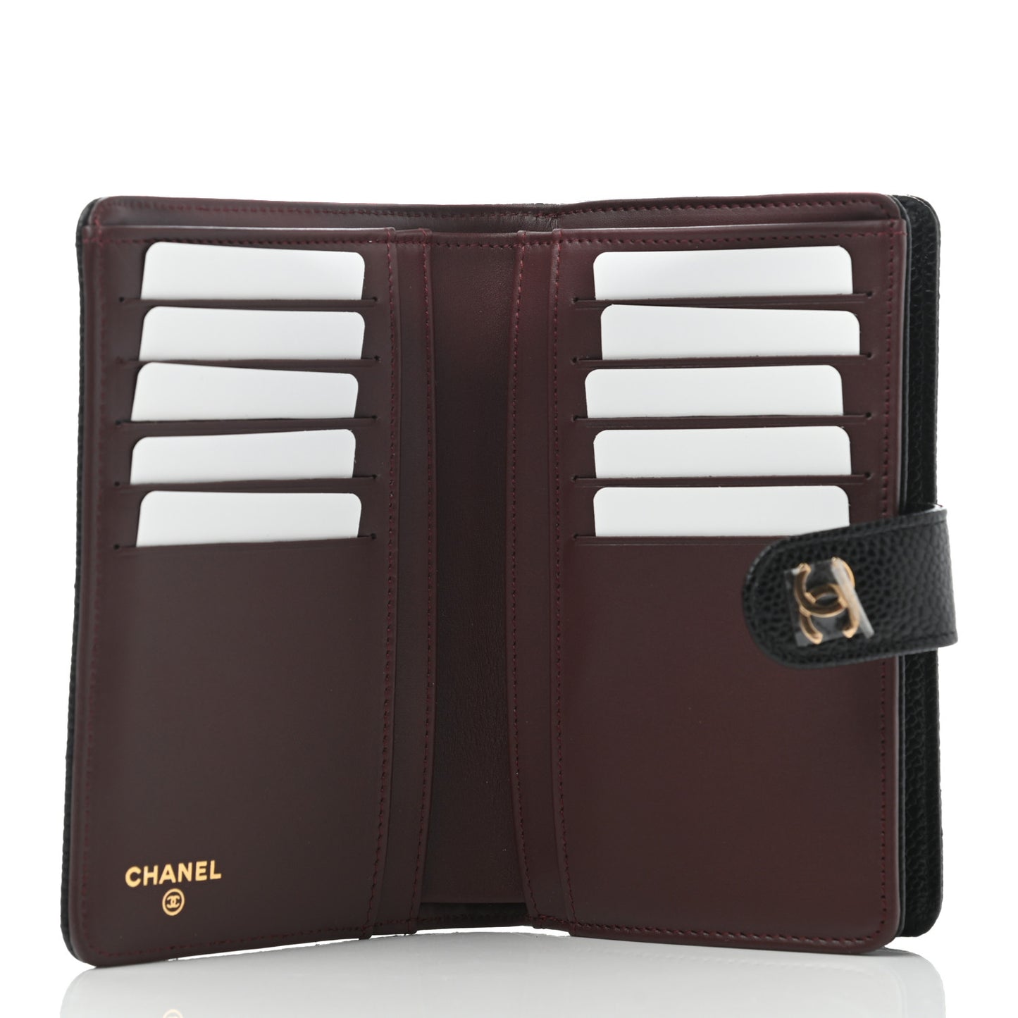 Caviar Quilted CC French Wallet Black
