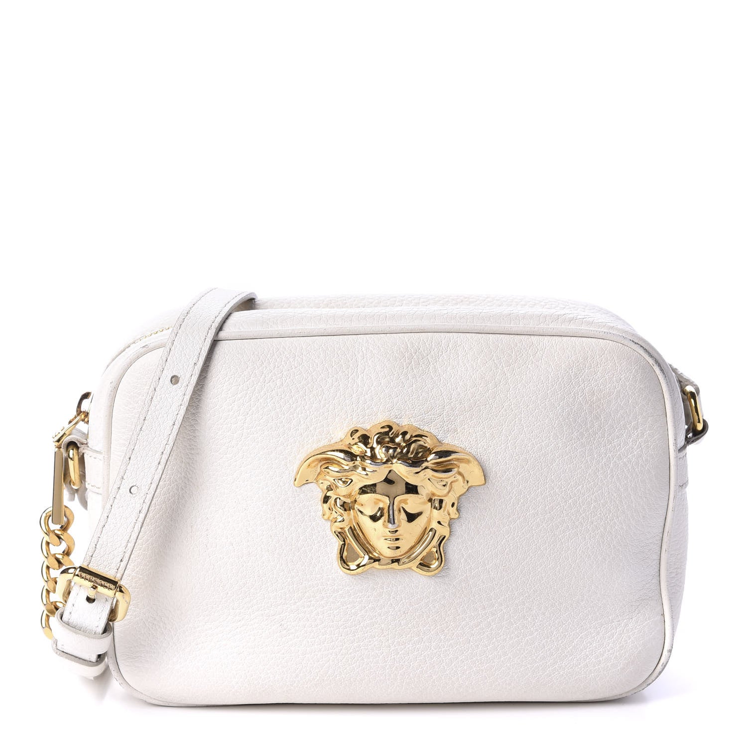 Versace Calfskin Palazzo Camera Bag White 1 of 11