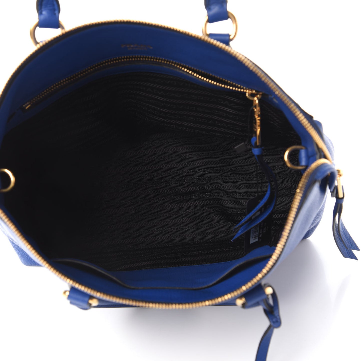 Vitello Daino Shopping Tote Azzurro