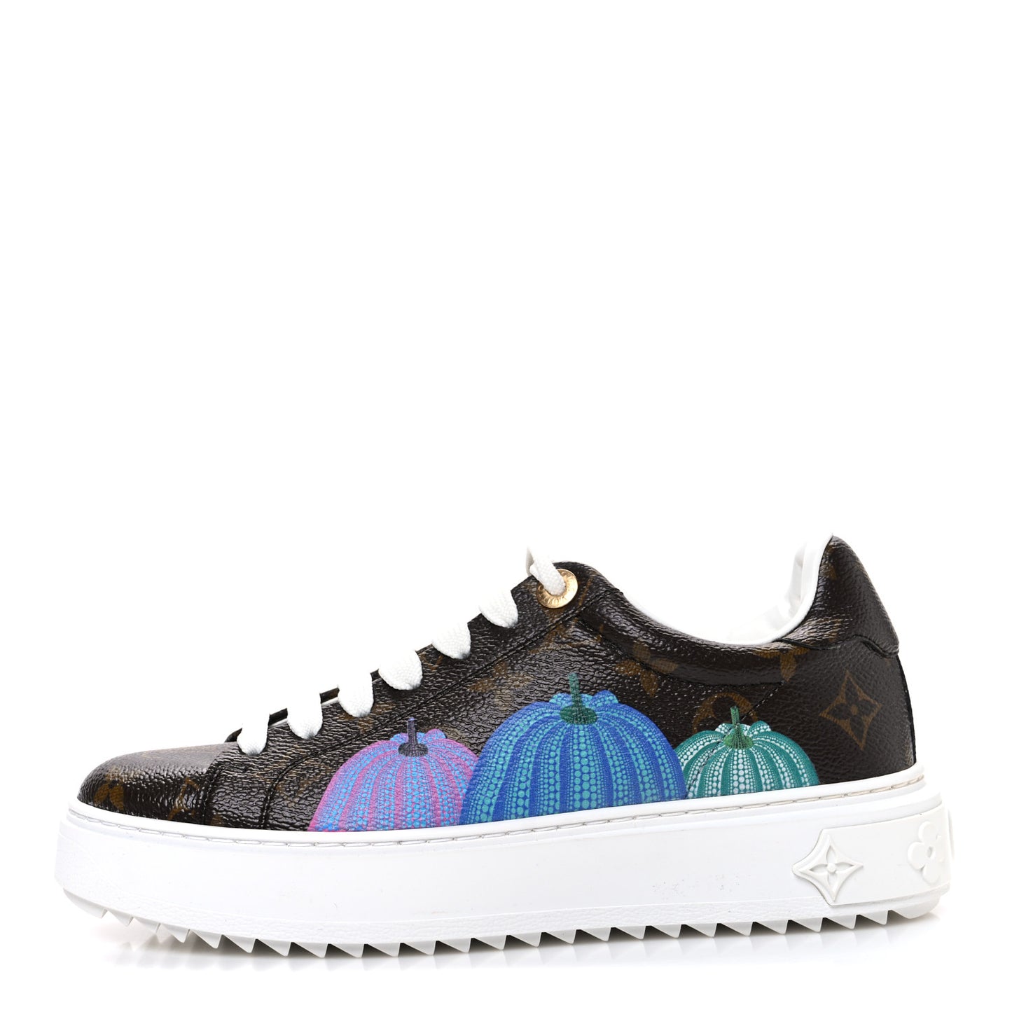 LV X YK Monogram Pumpkin Time Out Sneakers 35.5