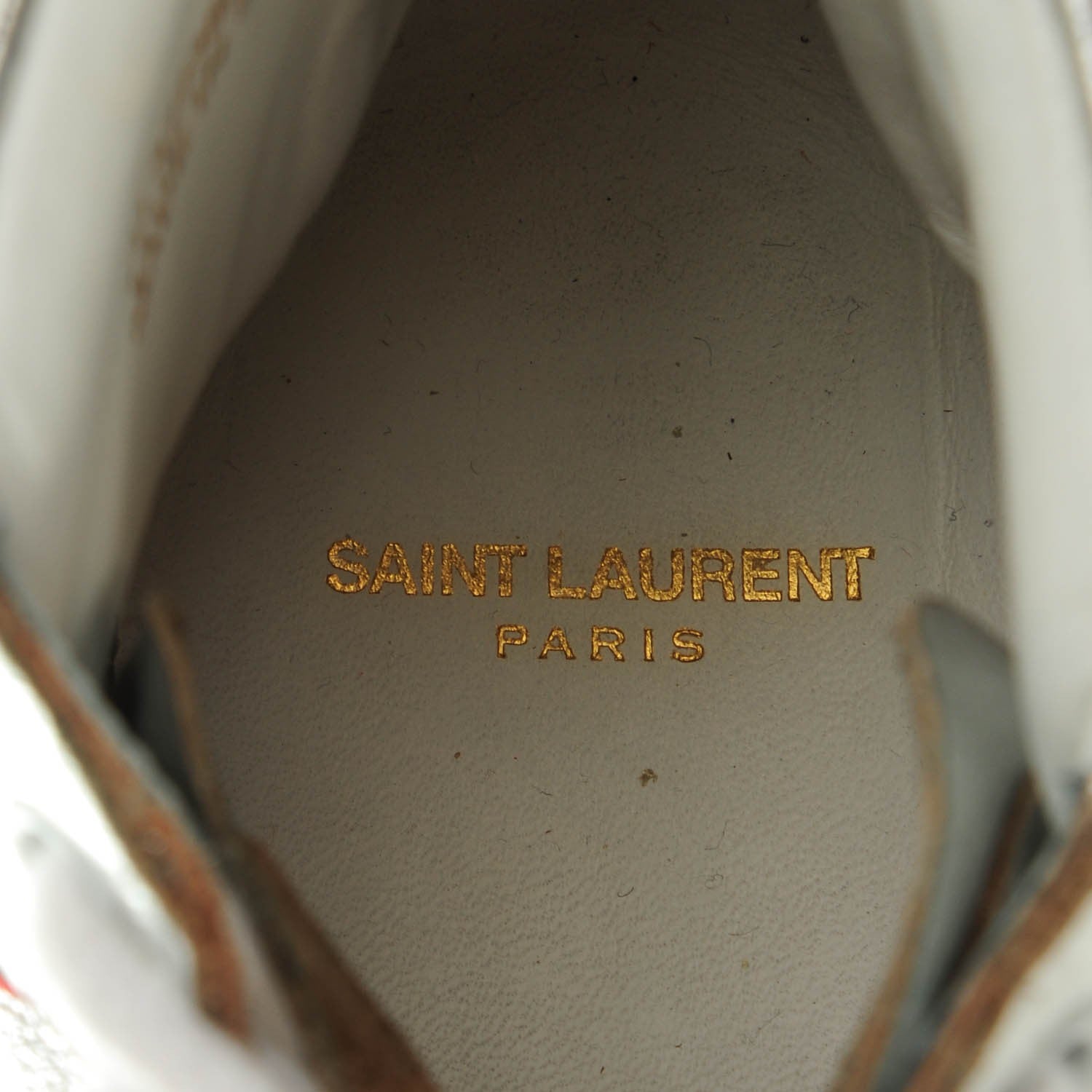 Saint Laurent Metallic Nappa Stars High Top Sneakers 40.5 Silver 8 of 8