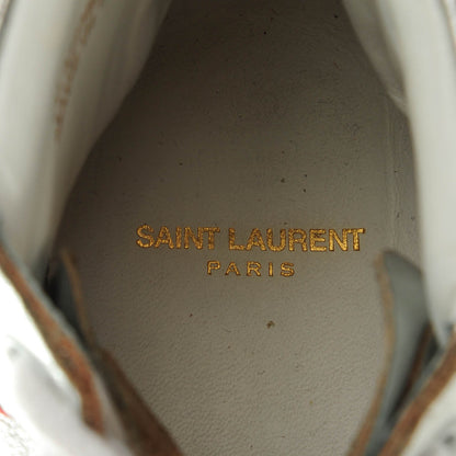 Saint Laurent Metallic Nappa Stars High Top Sneakers 40.5 Silver 8 of 8