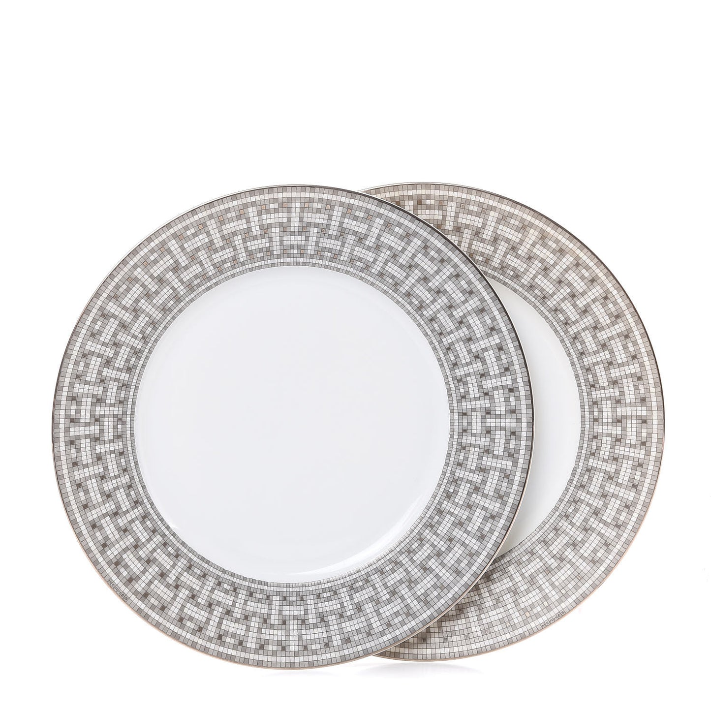 Porcelain Mosaique Au 24 Platine Dinner Plate Set of 2