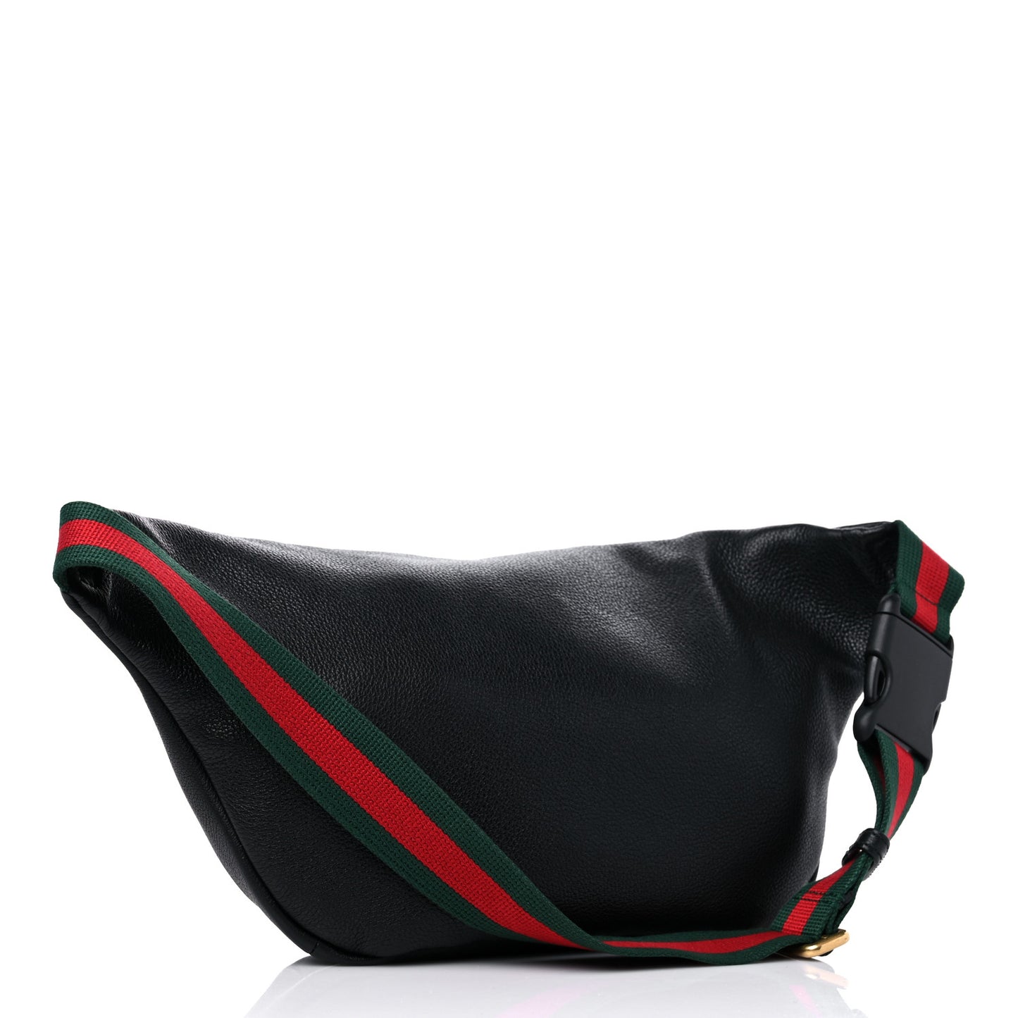 Grained Calfskin Logo Belt Bag Black