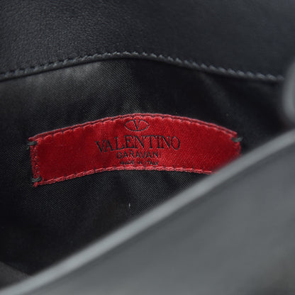 Valentino Garavani Vitello Rockstud Flip Lock Chain Crossbody Bag Black 8 of 11