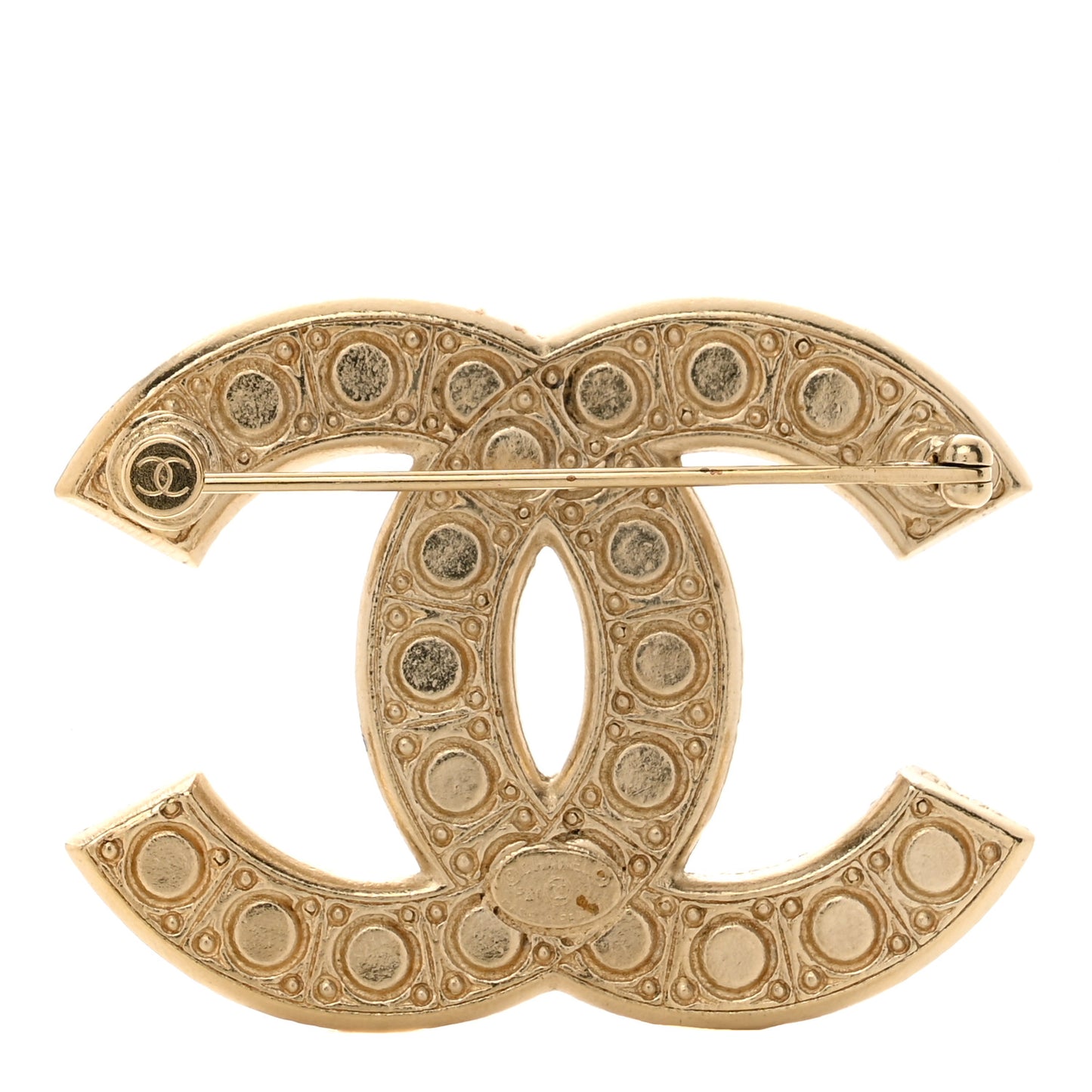 Pearl CC Brooch Gold
