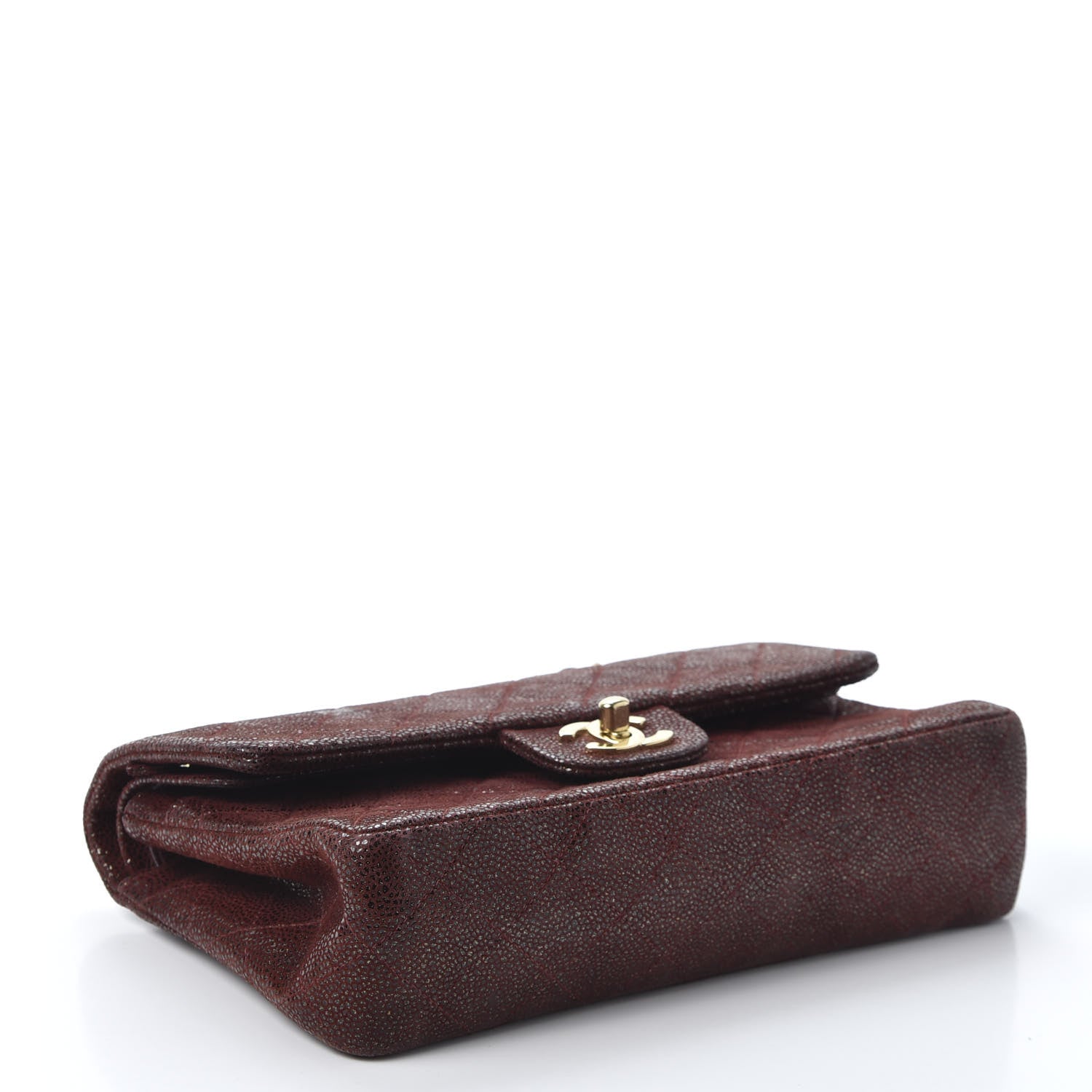 Chanel Iridescent Caviar Quilted Medium Double Flap Burgundy 3 of 9