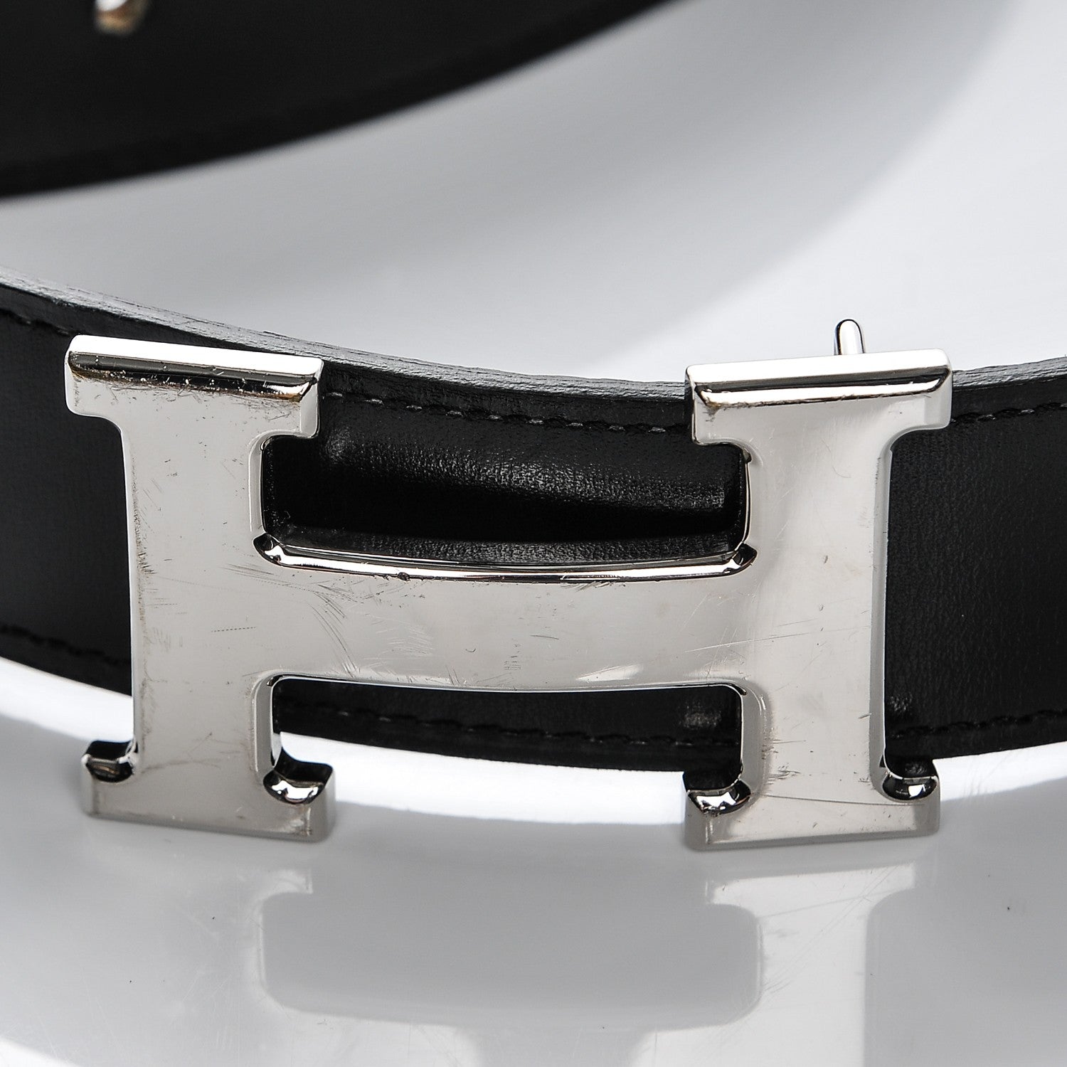 Hermes Box Togo 32mm H Belt 90 Black Chocolate 7 of 8