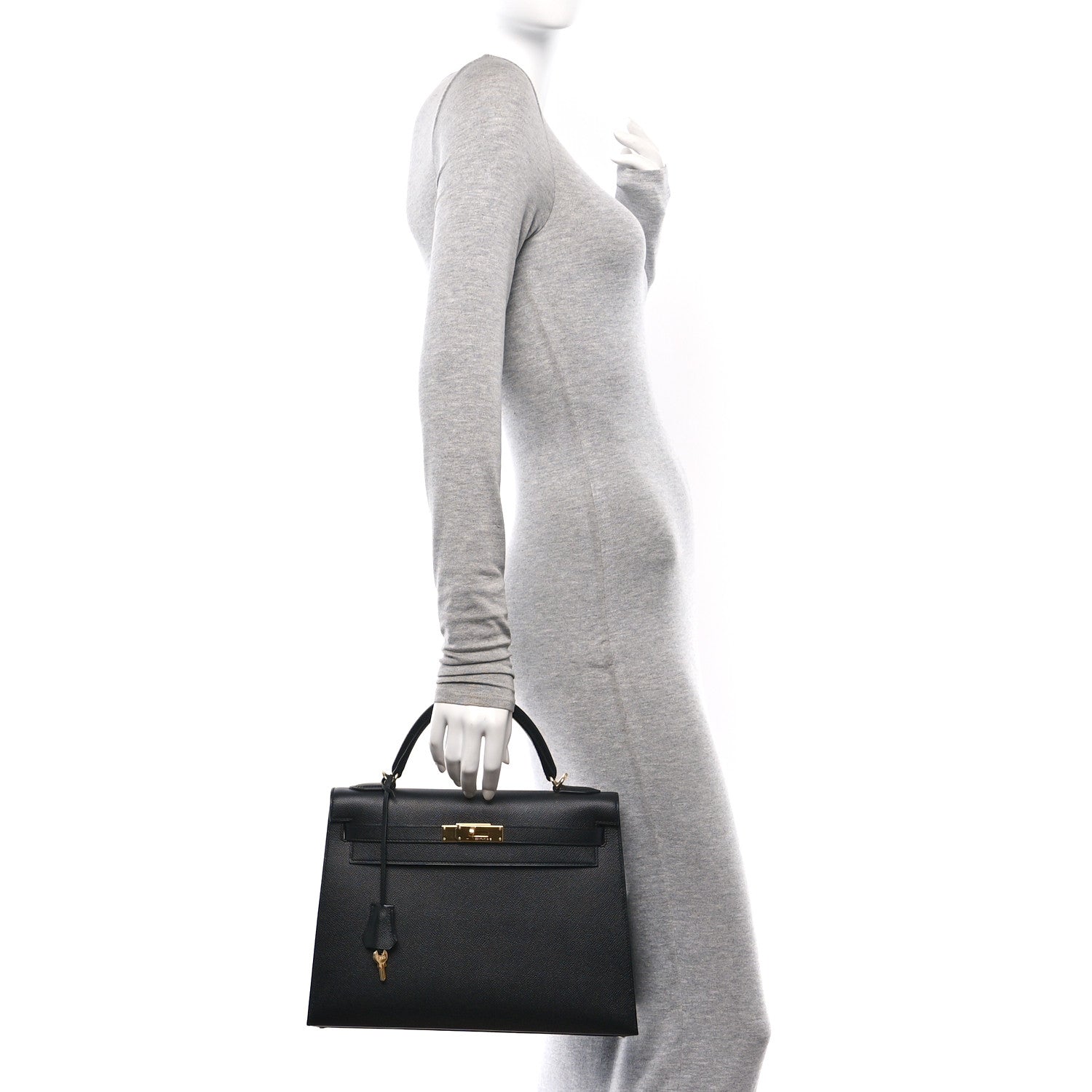 Hermes Epsom Kelly Sellier 32 Black 2 of 10