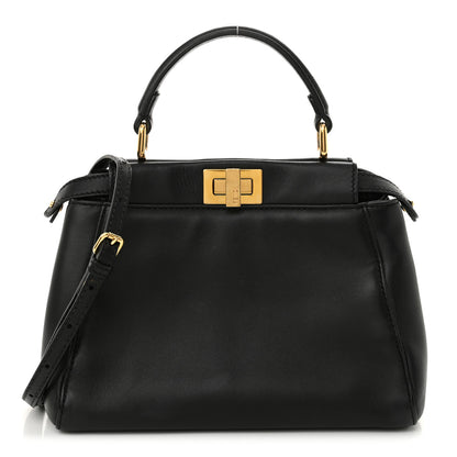 Fendi Nappa Mini Peekaboo Iconic Satchel Black 1 of 11