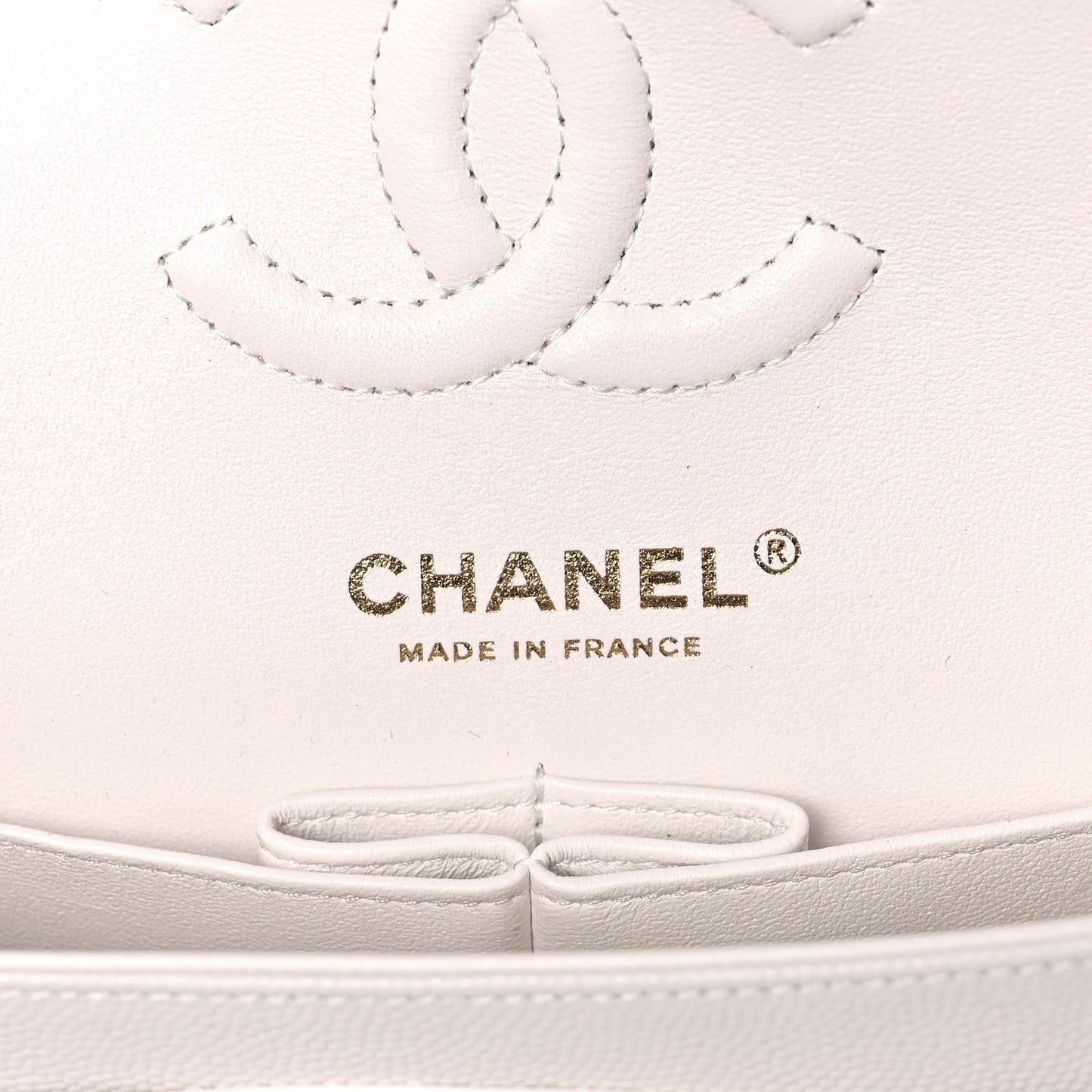 Caviar Quilted Small Double Flap White