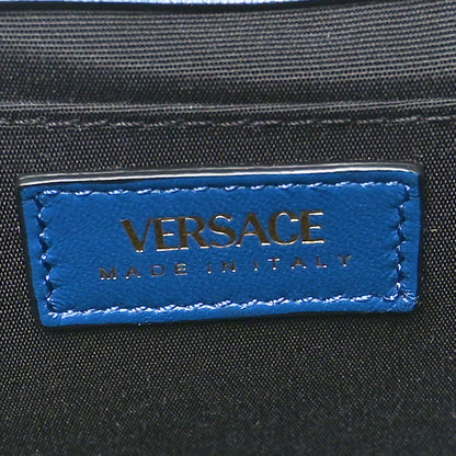 Versace Denim Quilted La Medusa Small Shoulder Bag Blue 6 of 9