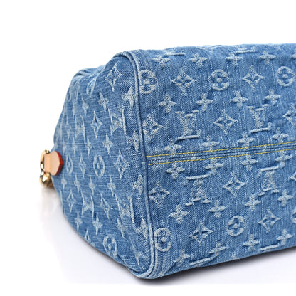 Louis Vuitton Monogram Denim Speedy Soft 30 Blue 8 of 10