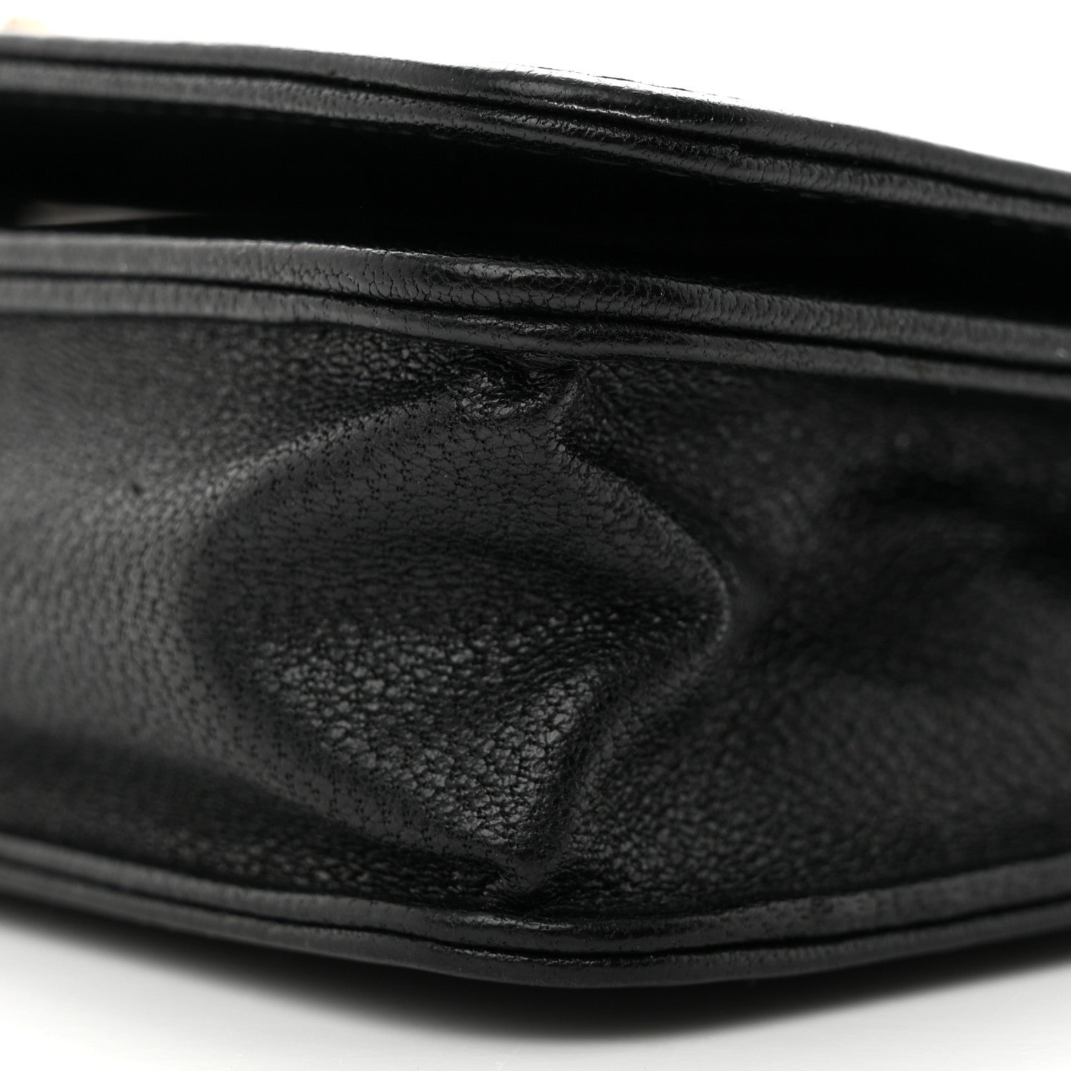 Chanel Caviar Chevron Quilted Vintage Mademoiselle Wallet On Chain WOC Black 11 of 13