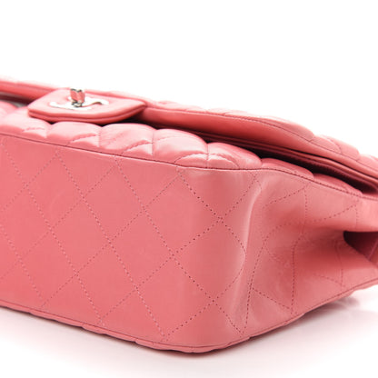 Chanel Lambskin Quilted Jumbo Double Flap Pink 9 of 10