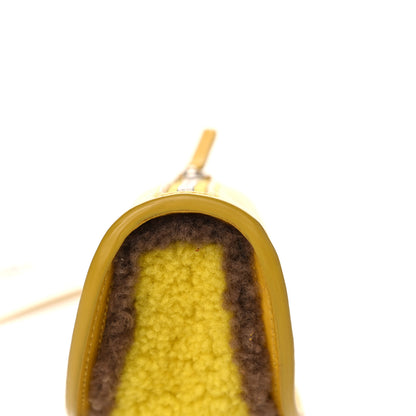 Fendi Shearling Calfskin FF Bag Charm Sunflower Cedro 8 of 9