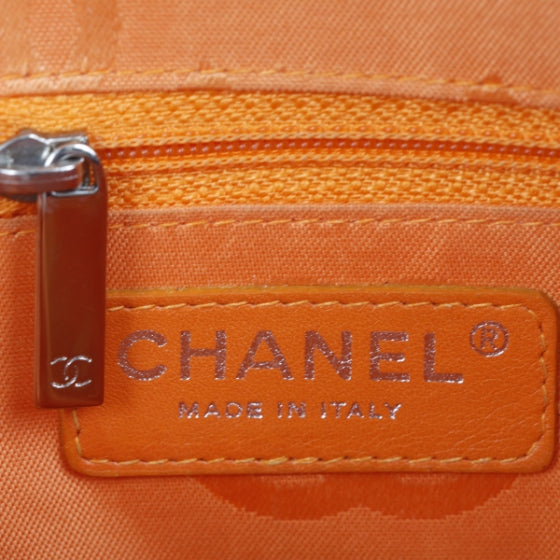 Chanel Calfskin Quilted Cambon Pochette Brown Beige 9 of 13
