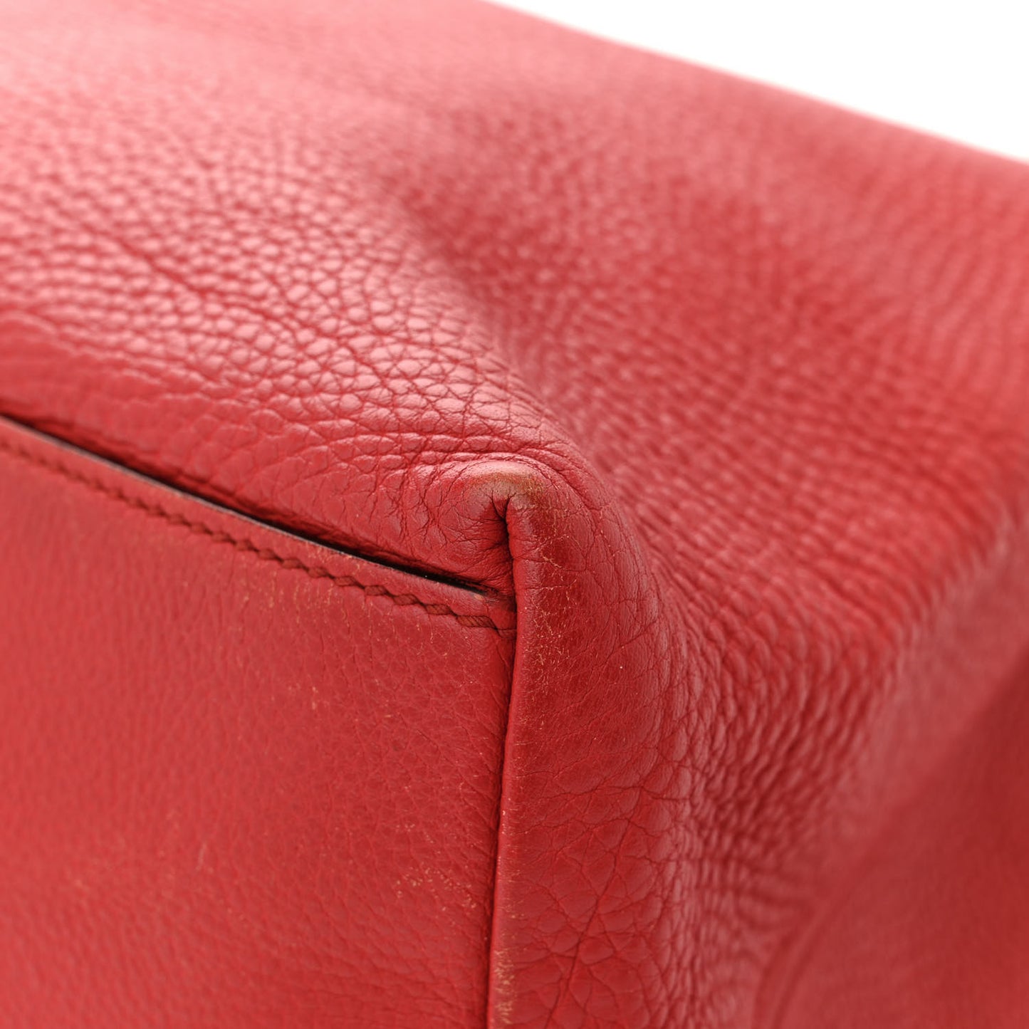 Pebbled Calfskin Medium Soho Chain Shoulder Bag Sun Orange