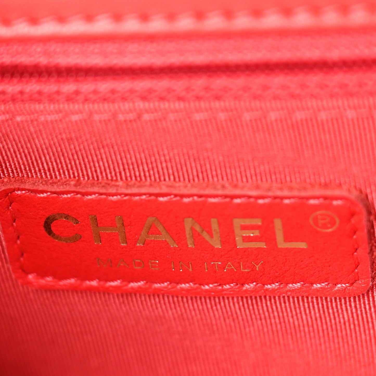 Lambskin Quilted Large Pearl Chain Flap Bag Red