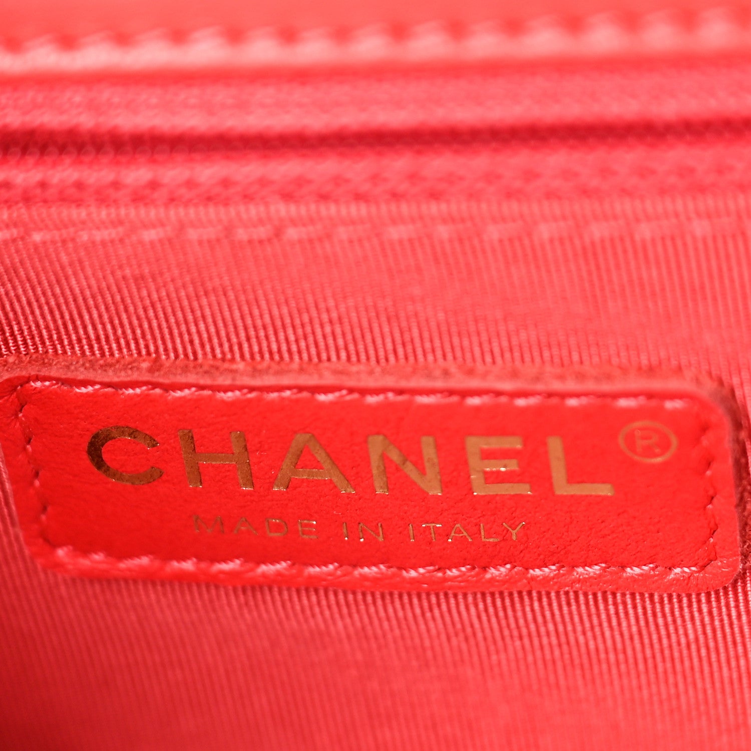 Chanel Lambskin Quilted Large Pearl Chain Flap Bag Red 6 of 10