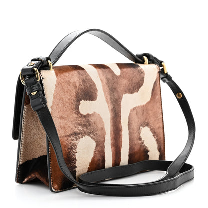 Salvatore Ferragamo SALVATORE FERRAGAMO Calfskin Pony Hair Medium Aileen Bag Brown 3 of 10