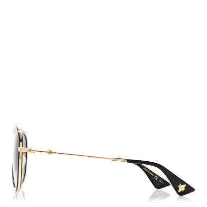 Gucci Aviator Sunglasses GG0062S Black Gold 3 of 8