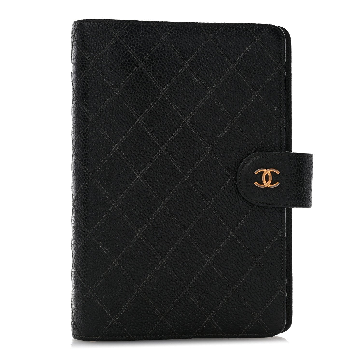 Chanel Caviar Quilted CC Ring Agenda Planner Black 1 of 10