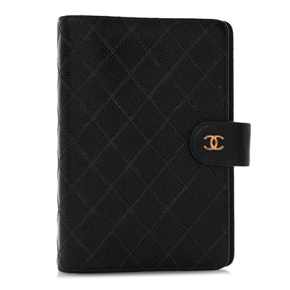 Chanel Caviar Quilted CC Ring Agenda Planner Black 1 of 10
