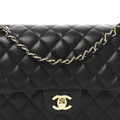 Chanel Lambskin Quilted Medium Double Flap Black 8 of 11