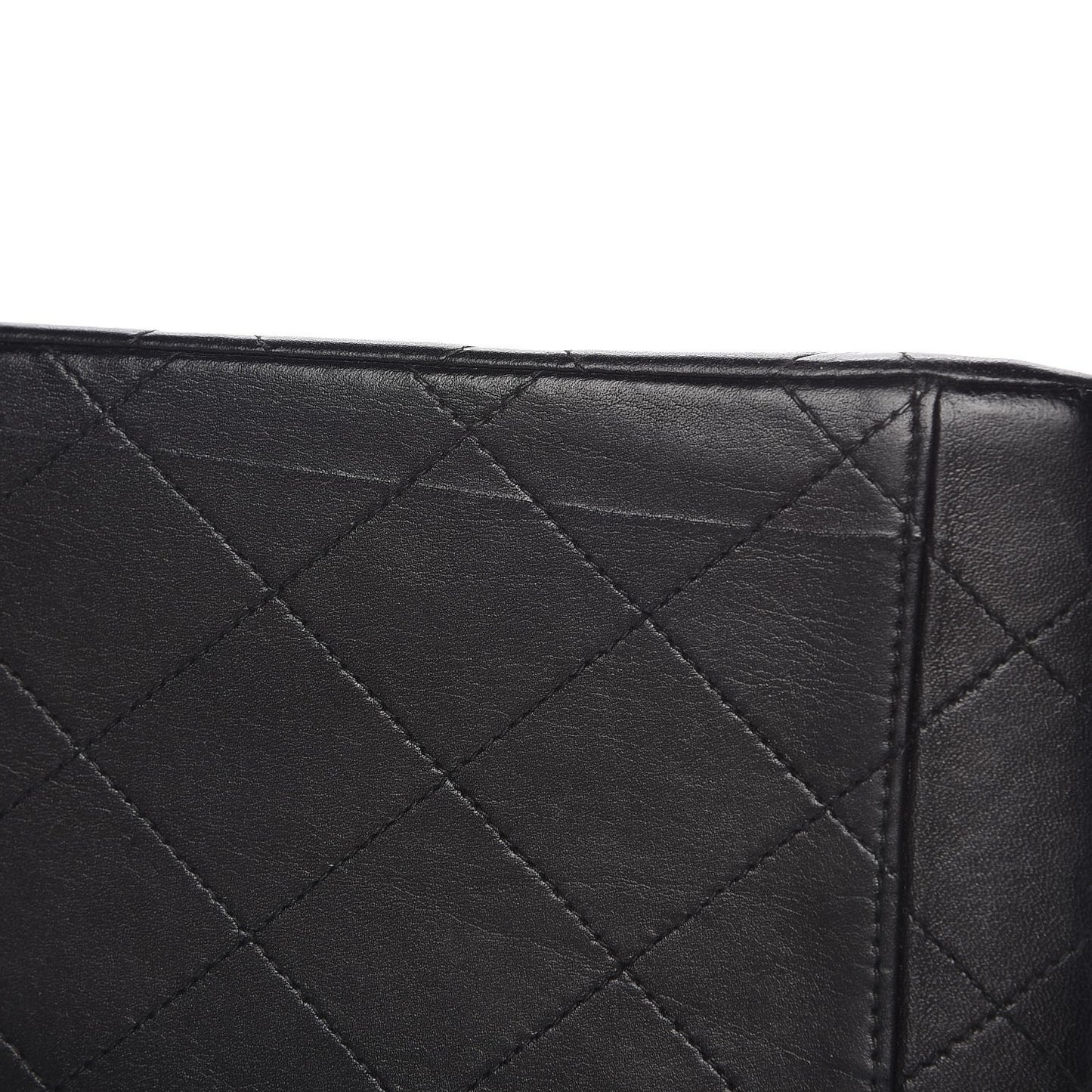 Lambskin Quilted XL Jumbo Single Flap Black