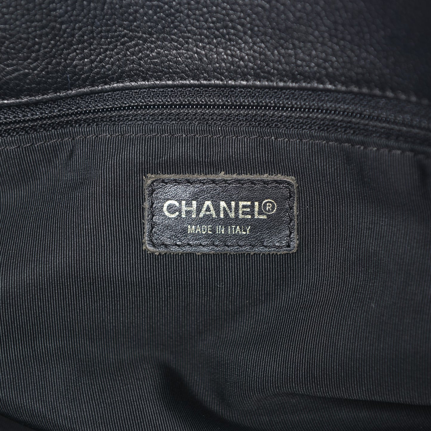Calfskin Cerf Executive Shopper Tote Black