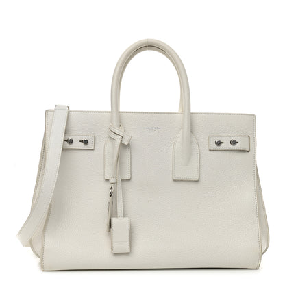 Saint Laurent Grained Calfskin Small Supple Sac De Jour White 1 of 9