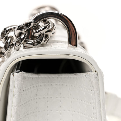 Christian Dior Patent Micro-Cannage Small Diorama Flap Bag White 13 of 18