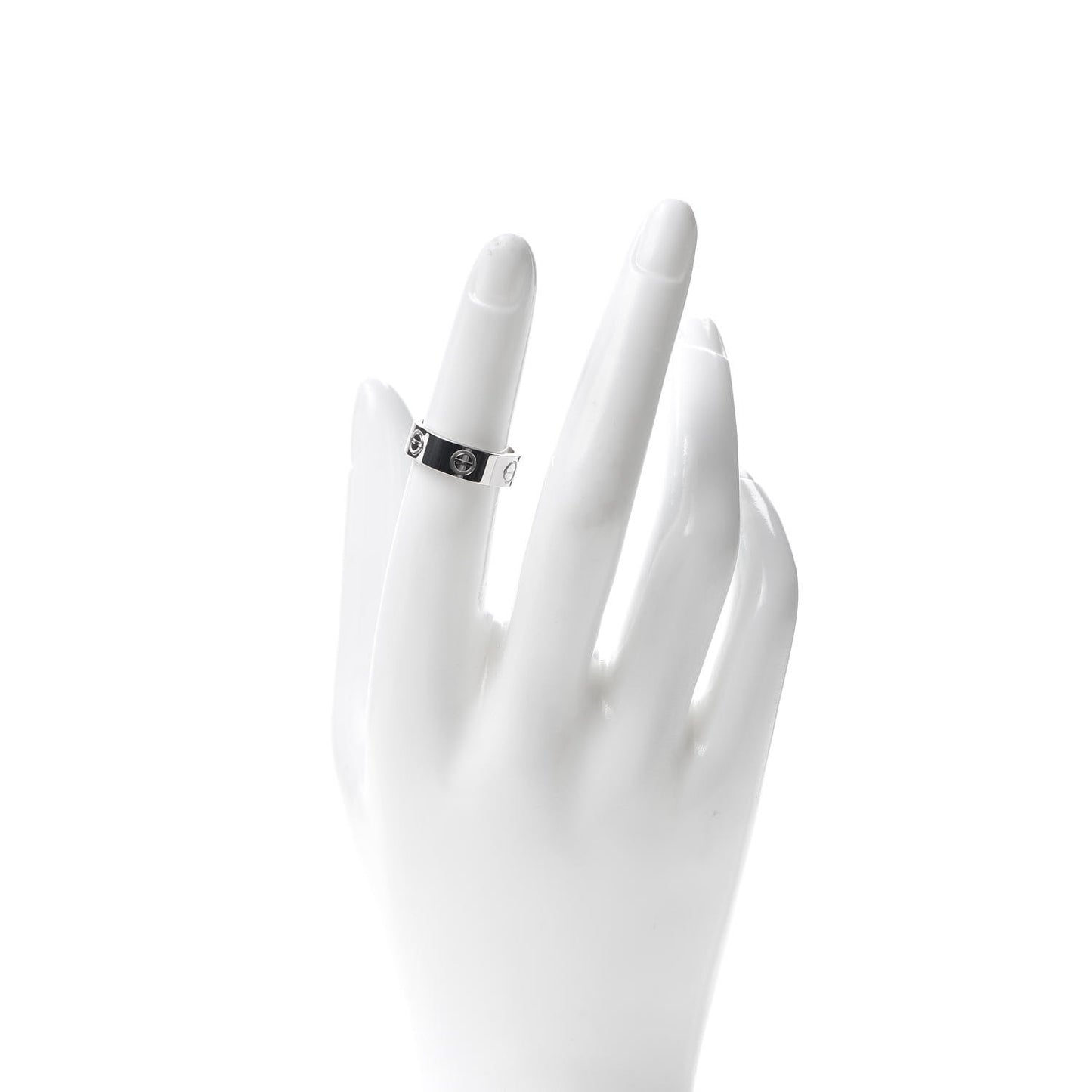 18K White Gold 5.5mm LOVE Ring 49 4.75