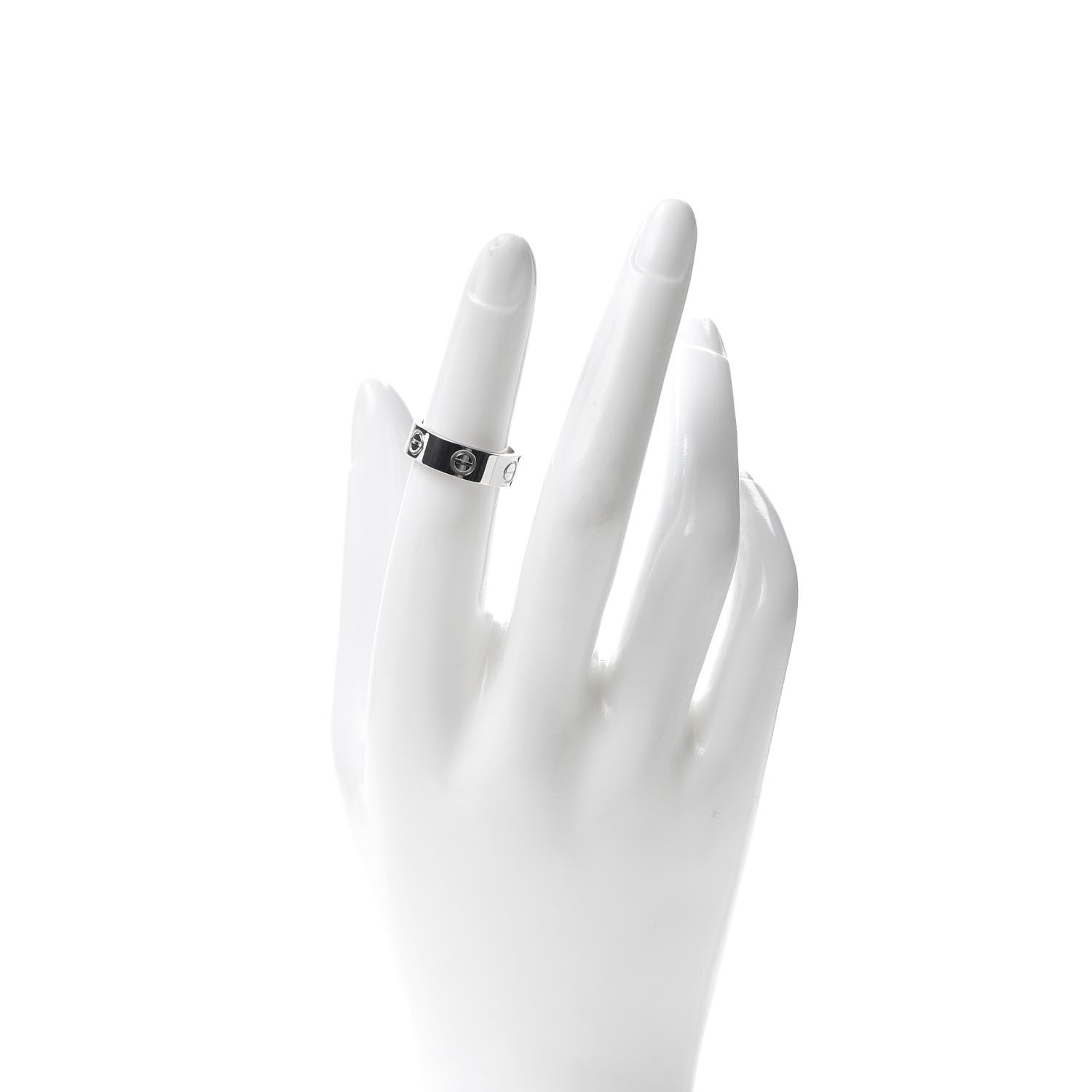Cartier 18K White Gold 5.5mm LOVE Ring 49 4.75 2 of 4