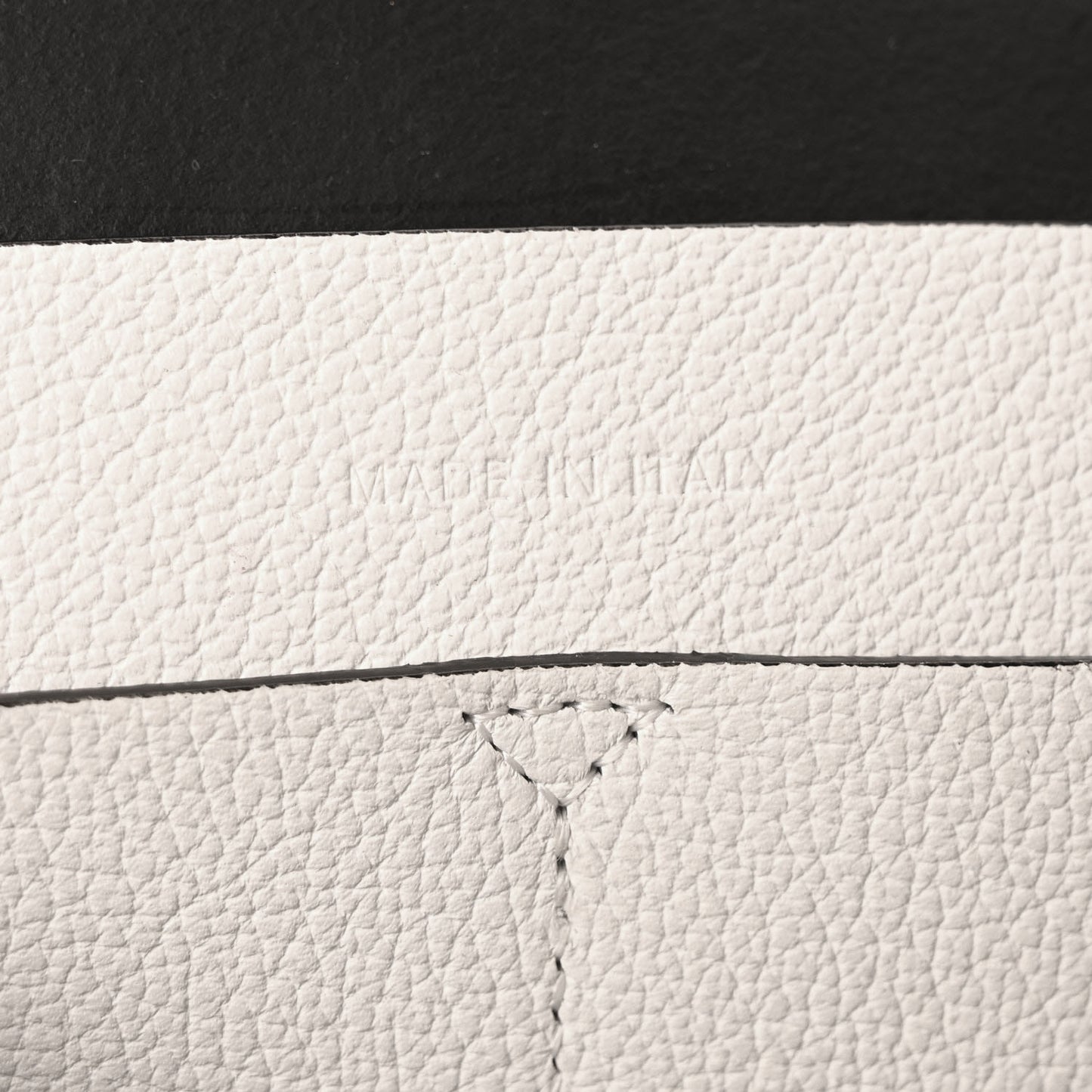 Supple Grained Calfskin Large Open Bar Tote White