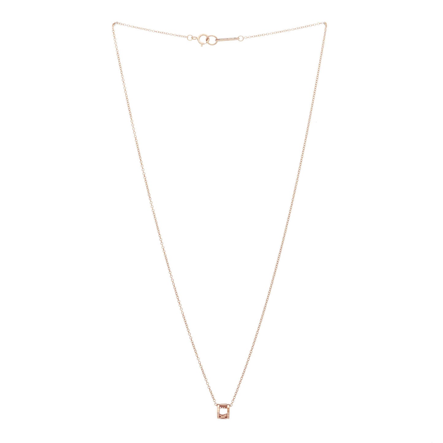 18K Rose Gold Atlas Open Pendant Necklace