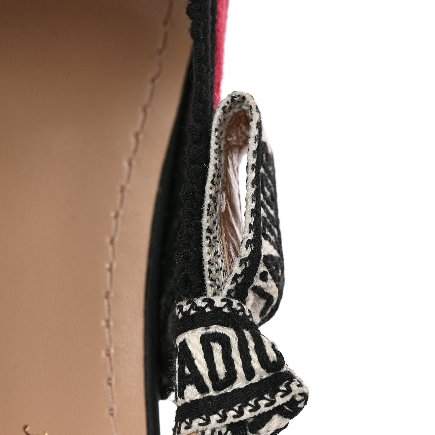 Canvas Bandana Ribbon Embroidered J'Adior Slingback 100mm Pumps 37.5 Black Red