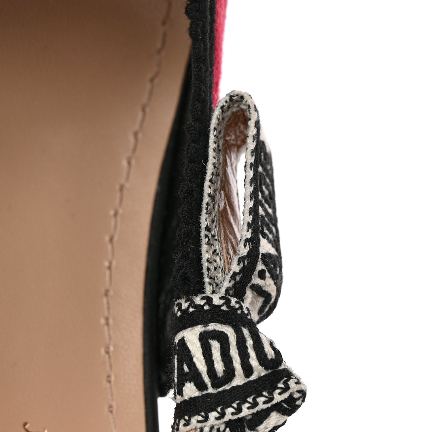 Christian Dior Canvas Bandana Ribbon Embroidered J'Adior Slingback 100mm Pumps 37.5 Black Red 13 of 13