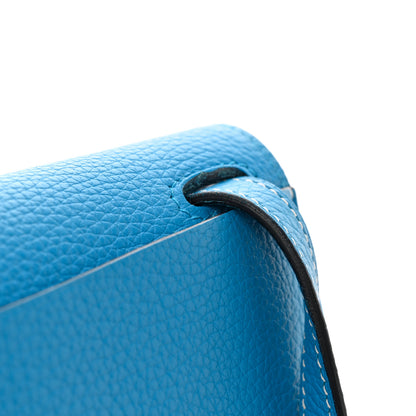 Hermes Taurillon Clemence Halzan 31 GM Bleu Frida 11 of 14