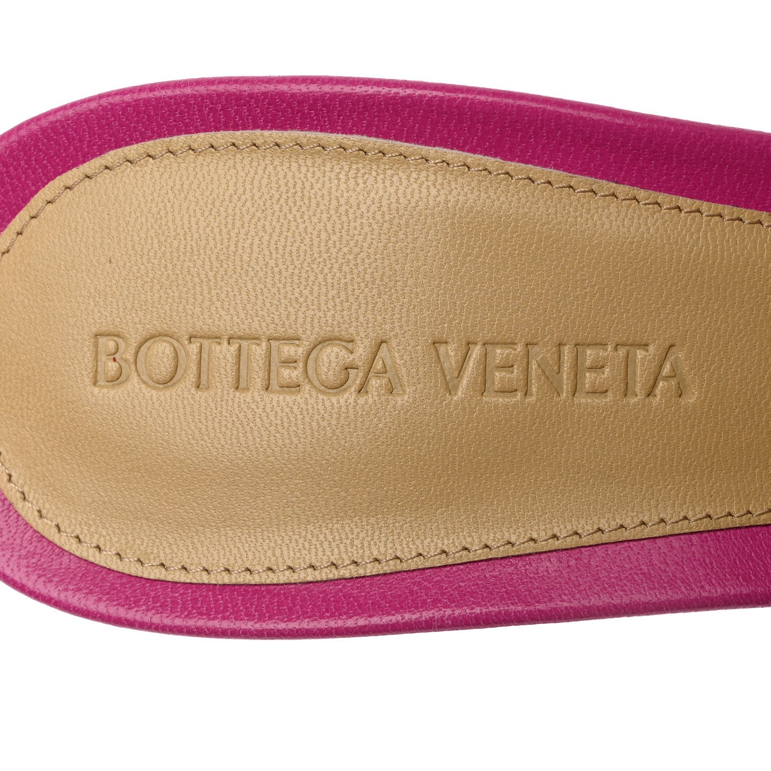 Bottega Veneta Lambskin Stretch Mule Sandals 38 Hollyhock 6 of 8