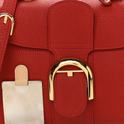 Delvaux Crispy Calfskin Mini Brillant Satchel Scarlet Red 8 of 10