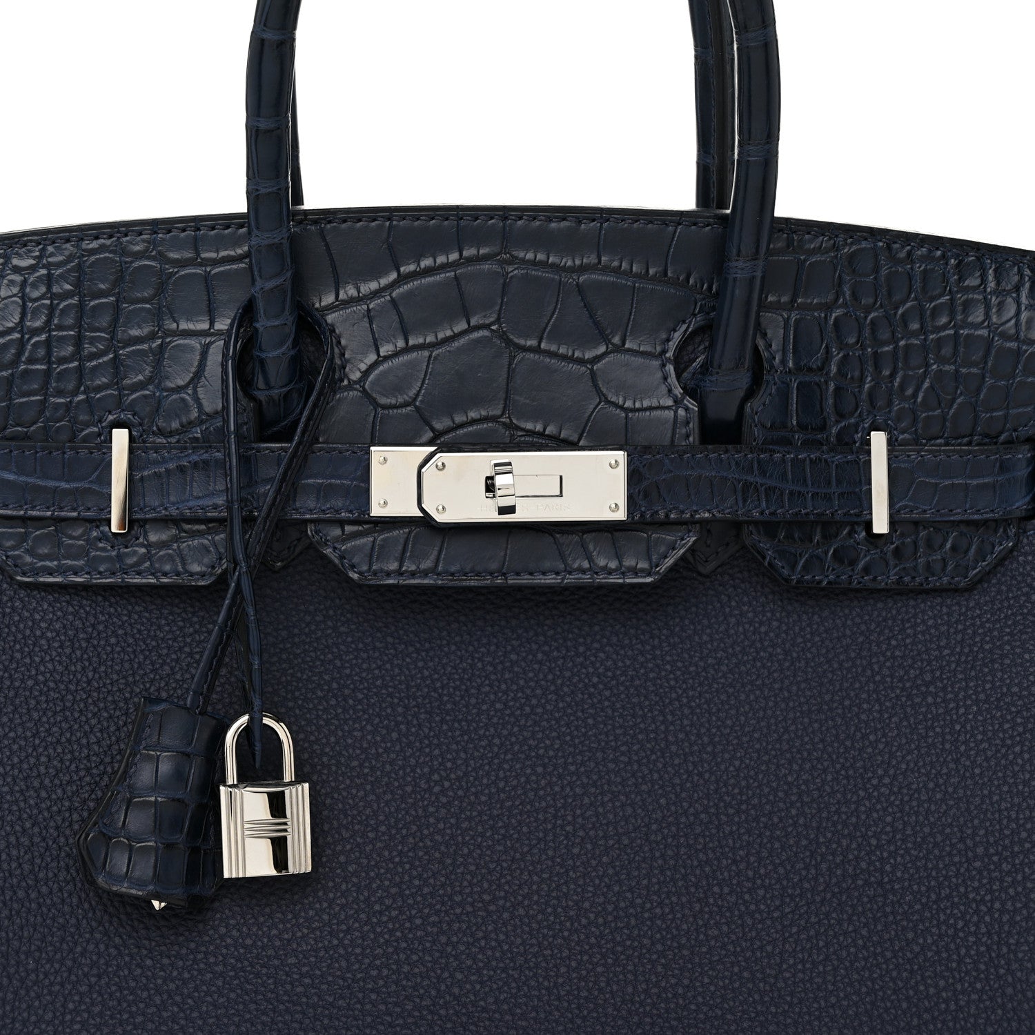 Hermes Togo Matte Alligator Birkin Touch 30 Bleu Nuit Bleu Indigo 8 of 13