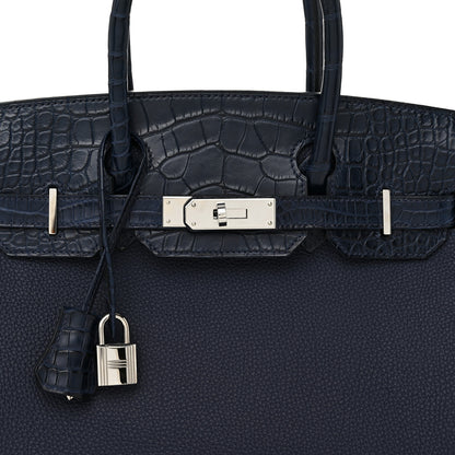 Hermes Togo Matte Alligator Birkin Touch 30 Bleu Nuit Bleu Indigo 8 of 13