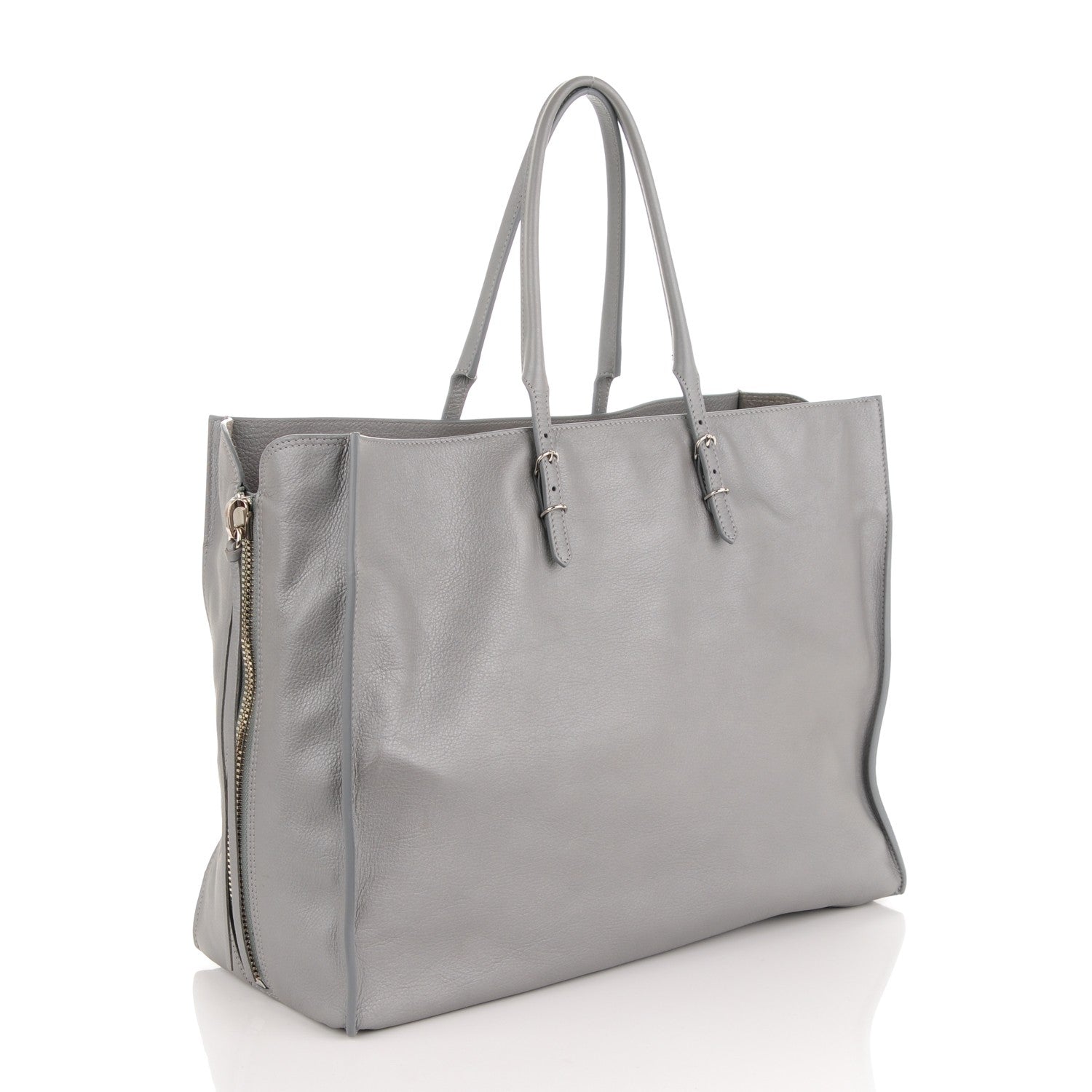 Balenciaga Veau Papier A4 Zip Around Tote Gris Metal 3 of 7
