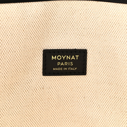 Moynat Grained Calfskin Canvas 1920 Oh! Tote Ruban GM Carbon Bronze 7 of 10