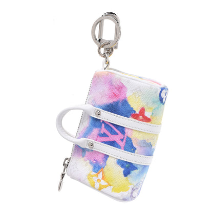 Louis Vuitton Monogram Watercolor Mini Keepall Bag Charm Key Holder Multicolor 1 of 7