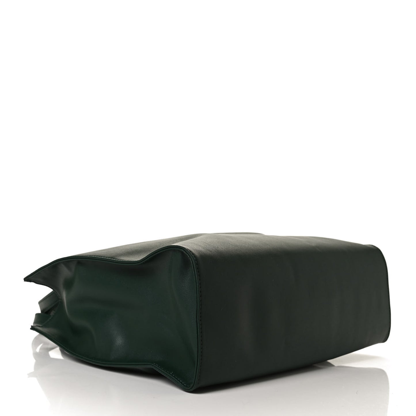 Vegan Leather Medium Shopping Bag Dark Olive