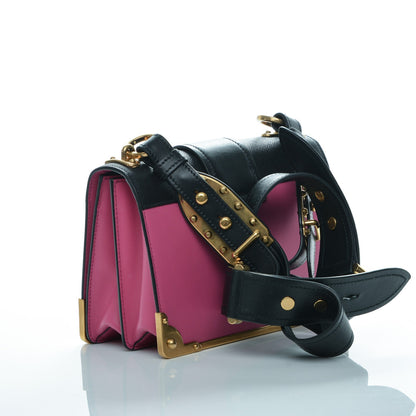 Prada City Calf Saffiano Cahier Bag Fuxia Black 3 of 6