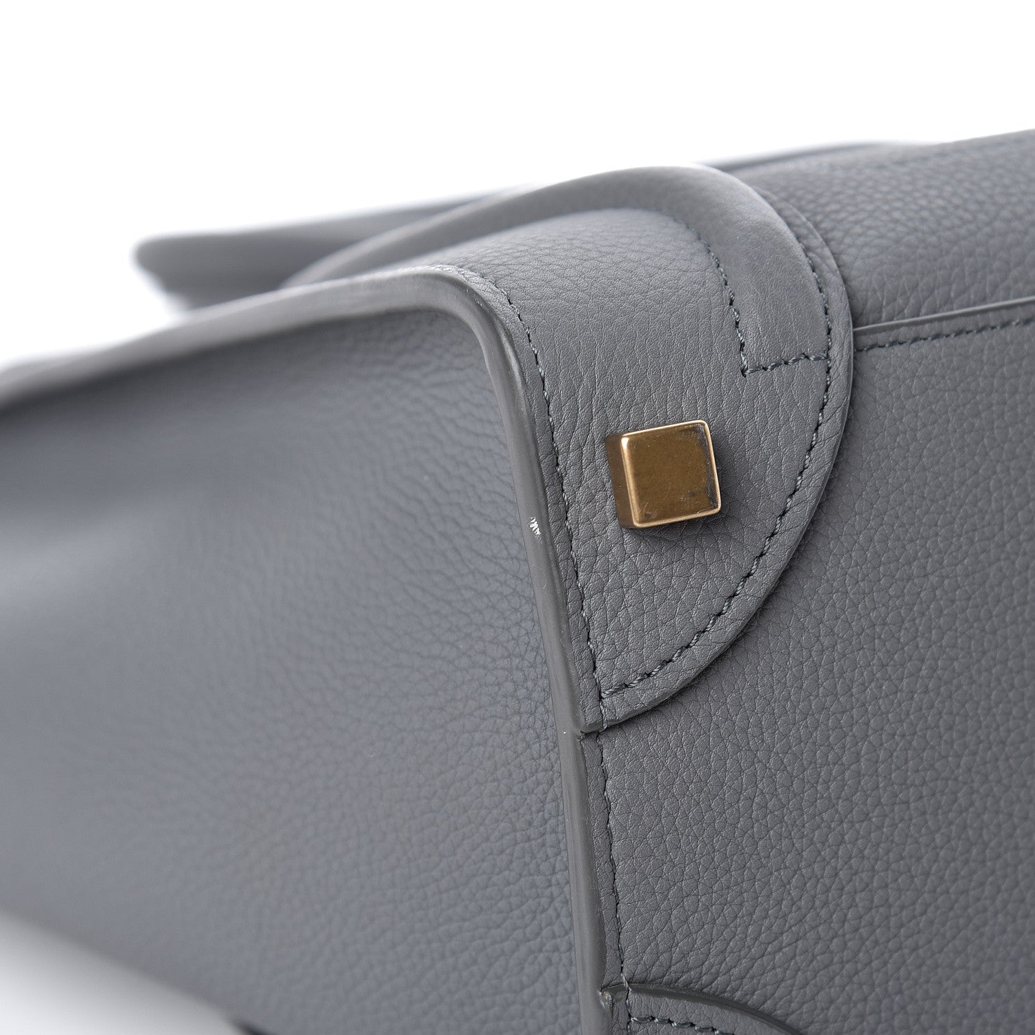 Celine Baby Drummed Calfskin Micro Luggage Kohl 11 of 13